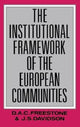 Book cover of: Institutional Framework of the European Communities. By: J. S. Davidson