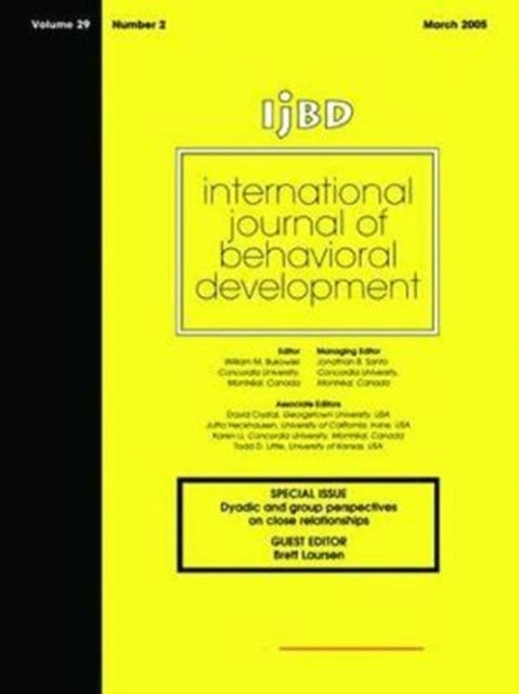 Book cover of: Dyadic And Group Perspectives On Close Relationships. By: Brett Laursen
