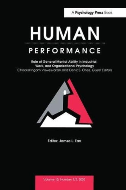 Book cover of: Role of General Mental Ability in industrial, Work, and Organizational Psychology. By: Chockalingam Viswesvaran