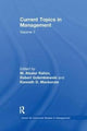 Book cover of: Current Topics in Management. By: Robert Golembiewski