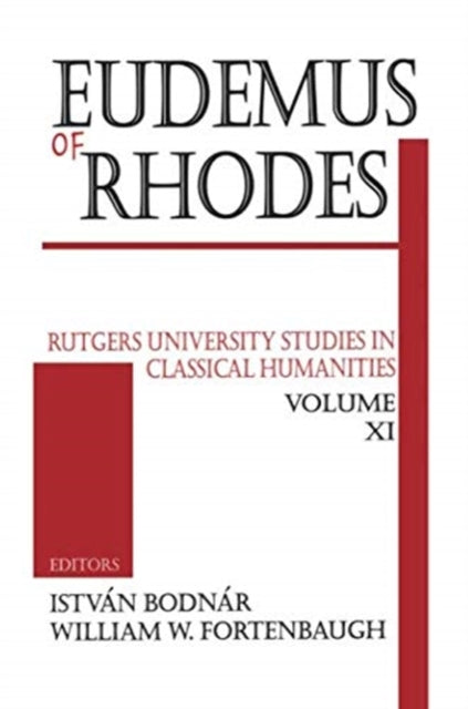 Book cover of: Eudemus of Rhodes. By: William Fortenbaugh