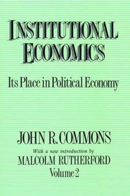 Book cover of: Institutional Economics. By: Malcolm Rutherford