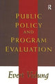 Book cover of: Public Policy and Program Evaluation. By: Evert Vedung