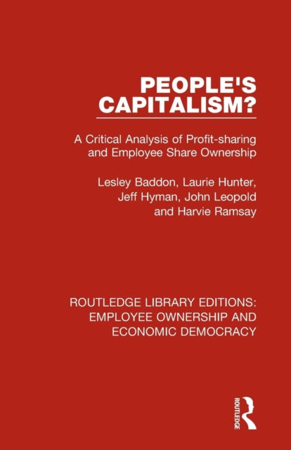 Book cover of: People's Capitalism?. By: Lesley Baddon
