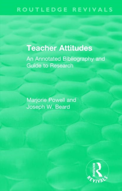 Book cover of: Teacher Attitudes. By: Marjorie Powell