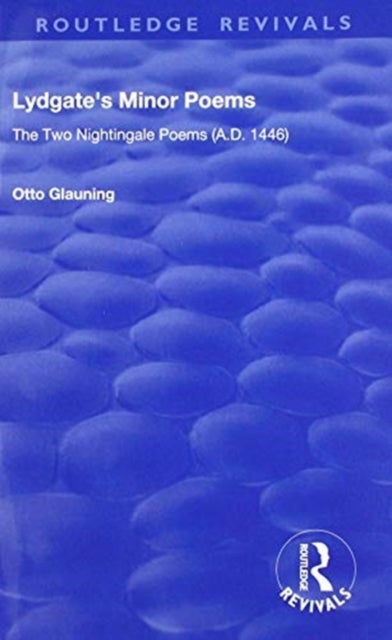 Book cover of: Lydgate's Minor Poems. By: Otto Glauning