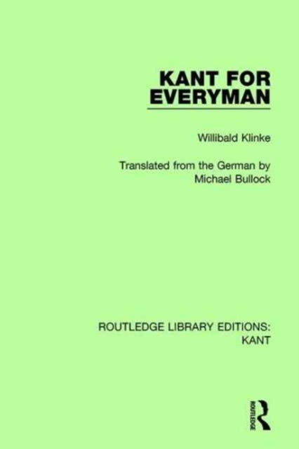 Book cover of: Kant for Everyman. By: Willibald Klinke