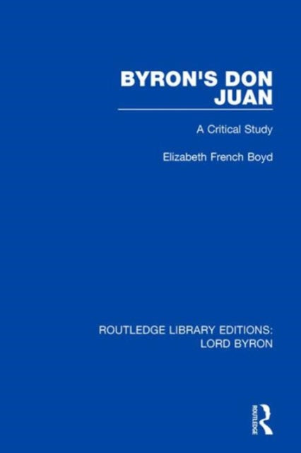 Book cover of: Byron's Don Juan. By: Elizabeth French Boyd