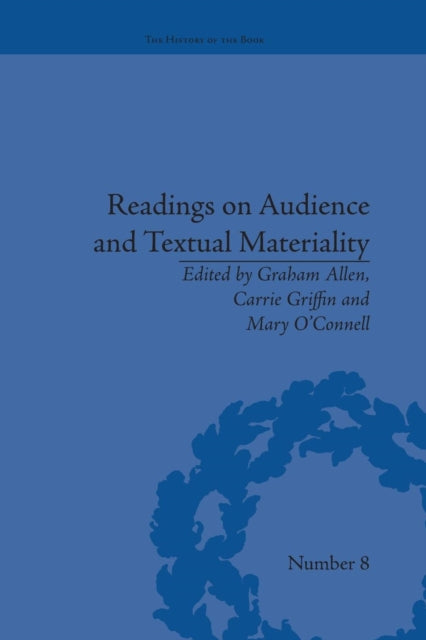 Book cover of: Readings on Audience and Textual Materiality. By: Carrie Griffin