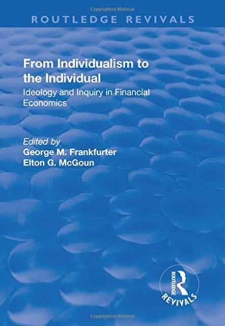 Book cover of: From Individualism to the Individual. By: George M. Frankfurter