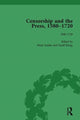 Book cover of: Censorship and the Press, 1580-1720, Volume 4. By: Geoff Kemp