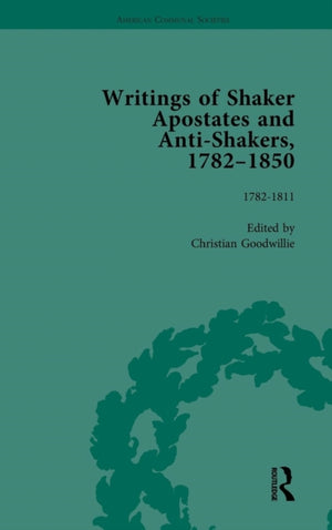 Writings of Shaker Apostates and Anti-Shakers, 1782-1850