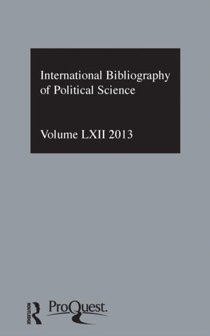 IBSS: Political Science: 2013 Vol.62