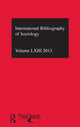 Book cover of: IBSS: Sociology: 2013 Vol.63. By: British Library of Political and Economic Science Staff
