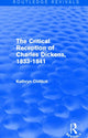 Book cover of: Critical Reception of Charles Dickens, 1833-1841 (Routledge Revivals). By: Kathryn Chittick