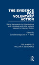 Book cover of: Evidence for Voluntary Action (Works of William H. Beveridge). By: William H. Beveridge