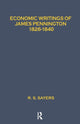 Book cover of: Economic Writings of James Pennington. By: R. S. Sayers
