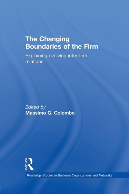 Book cover of: Changing Boundaries of the Firm. By: Massimo G. Colombo