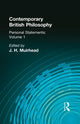 Book cover of: Contemporary British Philosophy. By: Muirhead, J H, J. H.