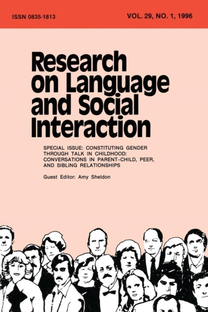 Book cover of: Constituting Gender Through Talk in Childhood. By: Amy Sheldon