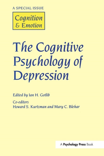 Book cover of: Cognitive Psychology of Depression. By: I. H. Gottlib