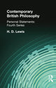 Book cover of: Contemporary British Philosophy. By: Lewis, H D, H. D.