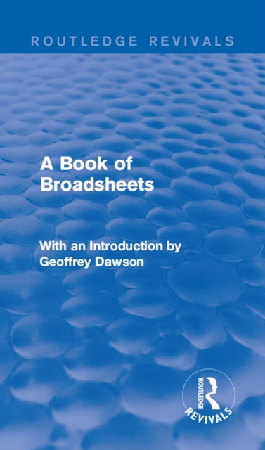 Book cover of: Book of Broadsheets (Routledge Revivals)