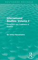 Book cover of: International Studies: Volume 2 (Routledge Revivals). By: Sir Arthur Newsholme