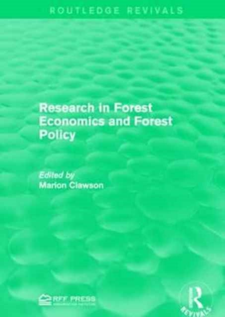 Book cover of: Research in Forest Economics and Forest Policy. By: Marion Clawson
