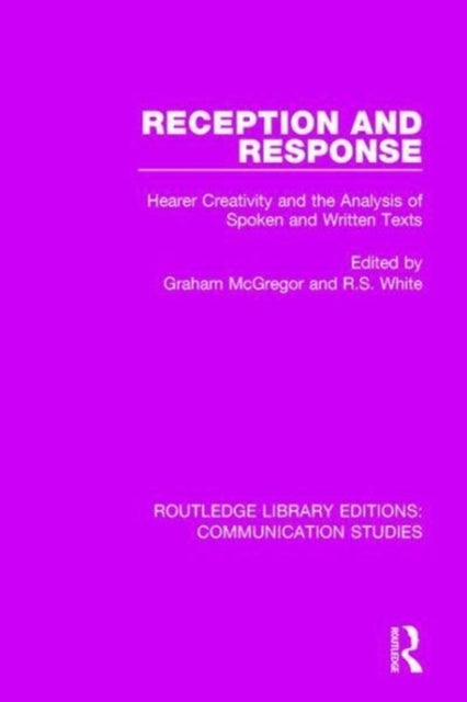 Book cover of: Reception and Response. By: Graham McGregor