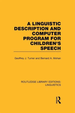 Linguistic Description and Computer Program for Children's Speech