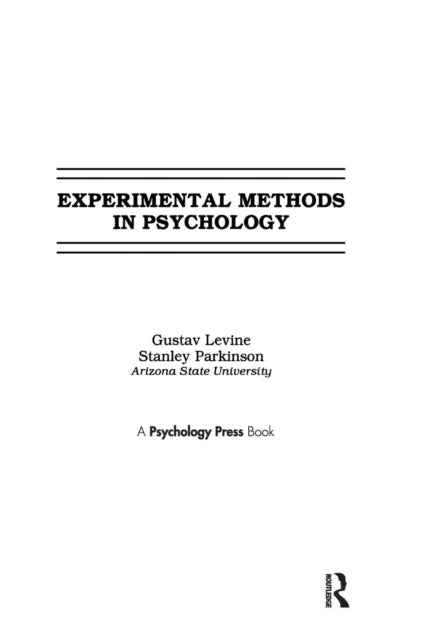 Book cover of: Experimental Methods in Psychology. By: Gustav Levine