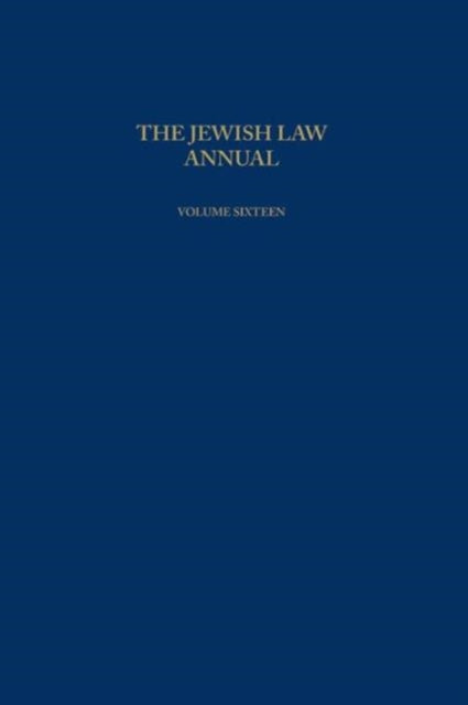 Book cover of: Jewish Law Annual Volume 16. By: Berachyahu Lifshitz