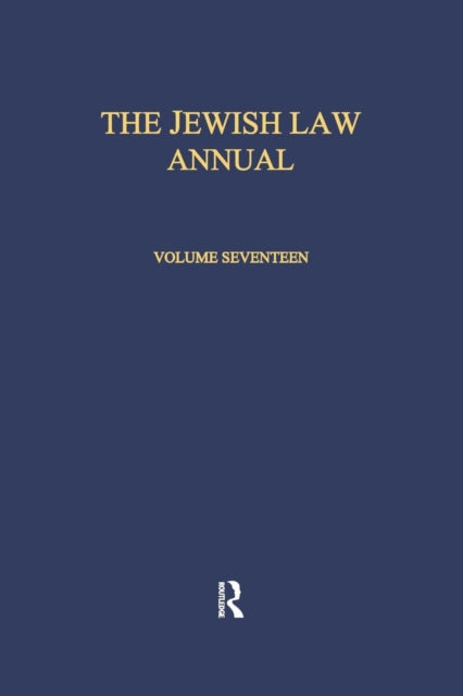 Book cover of: Jewish Law Annual Volume 17. By: Berachyahu Lifshitz