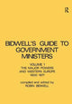 Book cover of: Guide to Government Ministers. By: R. L. Bidwell
