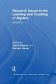 Book cover of: Research Issues in the Learning and Teaching of Algebra. By: Sigrid Wagner