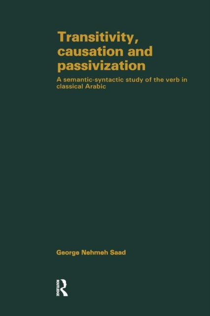 Book cover of: Transivity Causatn & Passivizatn. By: Saad