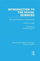 Book cover of: Introduction to the Social Sciences (RLE Social Theory). By: Maurice Duverger