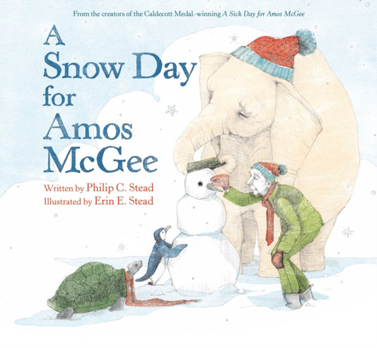Book cover of: Snow Day for Amos McGee. By: Philip C. Stead
