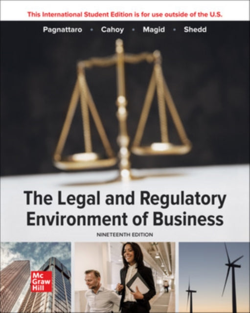 Book cover of: Legal and Regulatory Environment of Business ISE. By: PAGNATTARO
