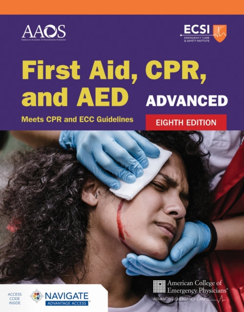 Book cover of: Advanced First Aid, CPR, and AED. By: AAOS