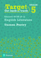 Book cover of: Target Grade 5 Unseen Poetry Edexcel GCSE (9-1) Eng Lit Workbook. By: Grant, David