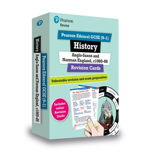 Pearson REVISE Edexcel GCSE History Anglo-Saxon and Norman England Revision Cards - for 2025 exams