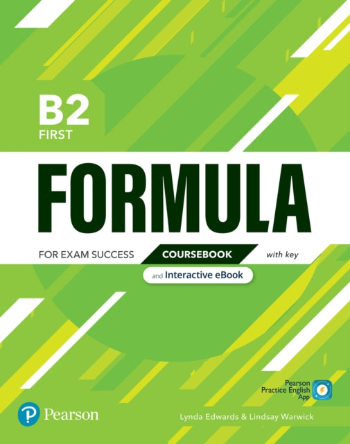 Book cover of: Formula B2 First Coursebook with key & eBook. By: Pearson Pearson Education
