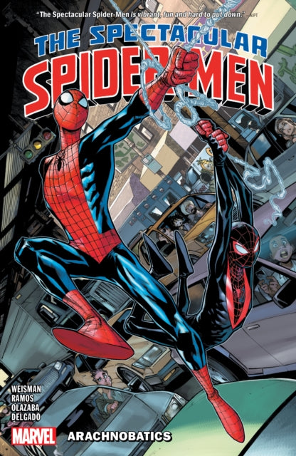 Book cover of: Spectacular Spider-Men Vol. 1: Arachnobatics. By: Greg Weisman