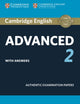Book cover of: Cambridge English Advanced 2 Student's Book with answers