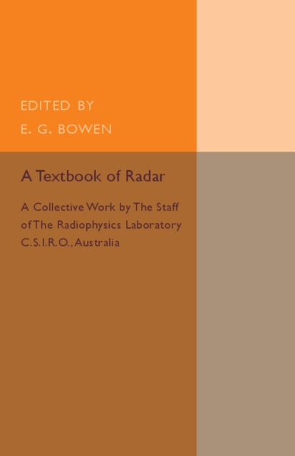 Book cover of: Textbook of Radar. By: Bowen, E. G.