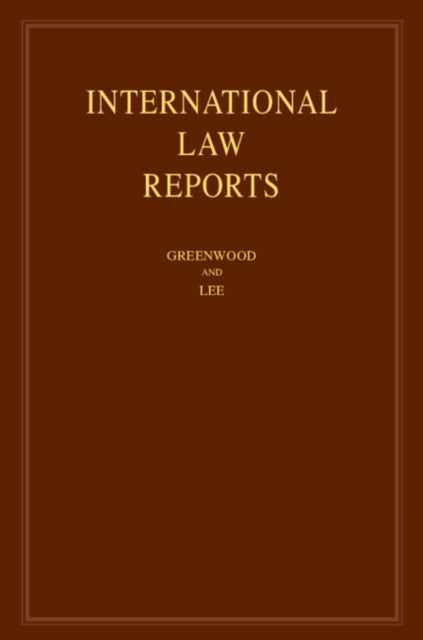 International Law Reports: Volume 196
