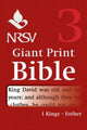 Book cover of: NRSV Giant Print Bible: Volume 3, 1 Kings – Esther