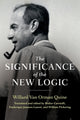 Book cover of: Significance of the New Logic. By: Willard Van Orman Quine